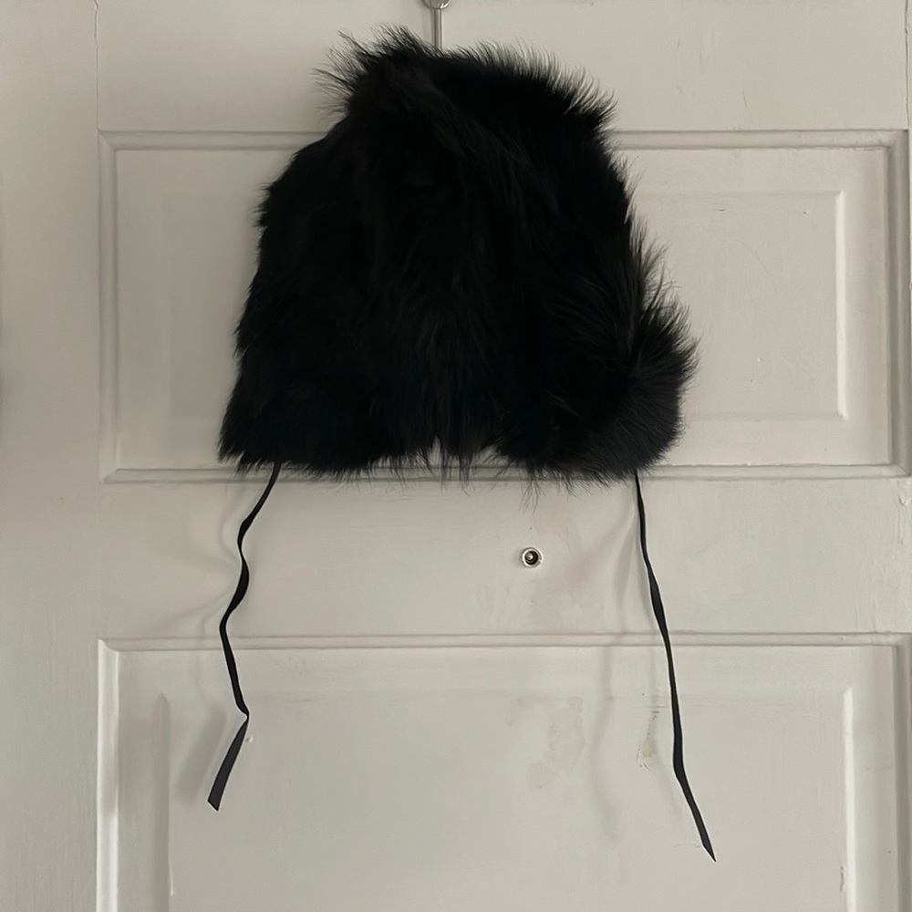 Vintage Deborah Black Fur Hat